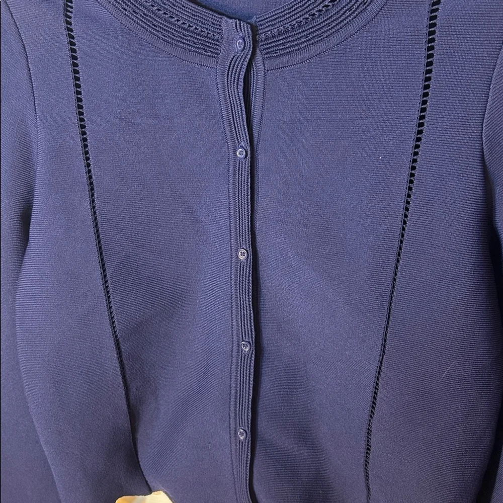 Sandro purple cropped knit cardigan size 3/US 8 - Picture 3 of 9
